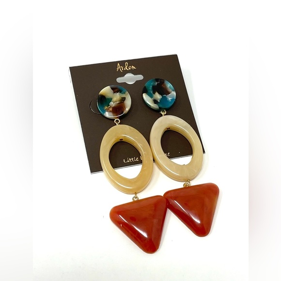 New Free People x Arden Geometric Resin Drop 
Earrings - Picture 2 of 4